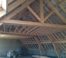 Isolation sous toiture avec charpente traditionnelle