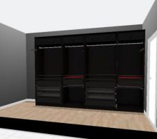 Projet dressing 2, mur de droite
