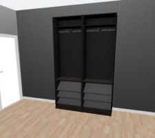 Projet dressing 2, mur de gauche