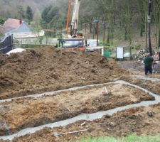 Preparation et coulage des fondations