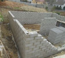 élévation des murs du sous sol