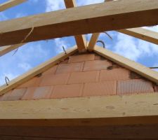 L'&eacute;tai est mis en place pour les pignons