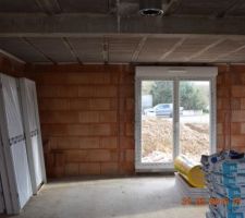 L'isolation   placo démarre (visite en compagnie du conducteur de travaux)
