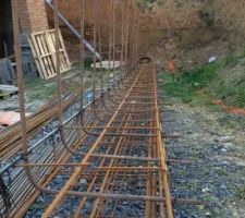 Semelle filante pour mur de soutènement