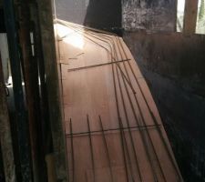 Préparation de l'escalier de l'étage