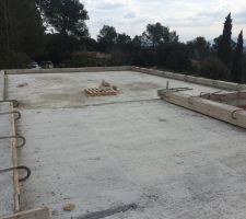 Dalle du toit coulée