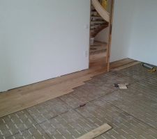 Réalisation du parquet du 1er etage