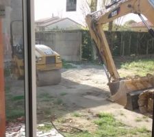 Matériels déposé pour préparer le raccordement