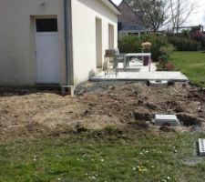 Préparation pour dalle terrasse