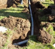 Raccordement eaux usées sur entrée fosse