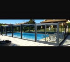 Photo de mon futur abris de piscine, il s'agit d'un abris télescopique.