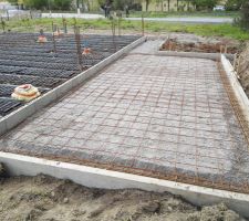 Terrasse prête à couler