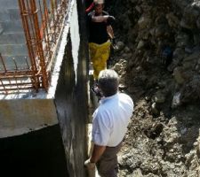 Etancheite des fondations premi&egrave;re &eacute;tape