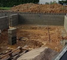 Vide sanitaire vide,donc étalage du sable