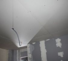 Plaque de plâtre plafond bureau
