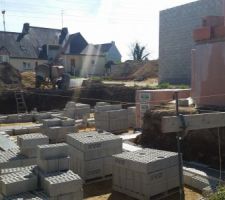 Les fouilles de la maison.