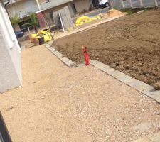 Construction de notre terrasse en pavés de Navarre