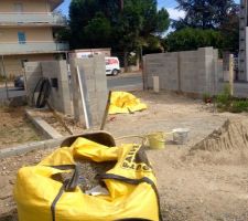 Construction de notre terrasse en pavés de Navarre