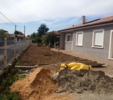 Construction de notre terrasse en pavés de Navarre