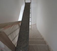 La cage d'escalier...