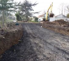Chemin accès et début terrassement