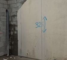 Emplacement de la future porte entre dressing et chambre