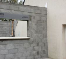 Fenêtre cellier : coffre volet roulant et seuil