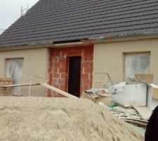 Enduit facade en cours