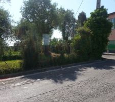 L'entr&eacute;e du terrain avant d&eacute;but des travaux