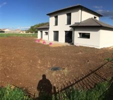 Vue panoramique apres etalement des terres