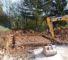 Terrassement et fouilles du garage double