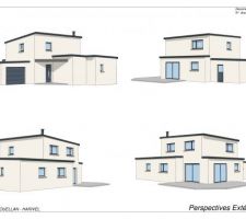 Voici les perspectives extérieures de notre futur maison.