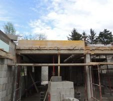 Coffrage des poutres &eacute;tage