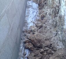 Drainage avec g&eacute;otextile