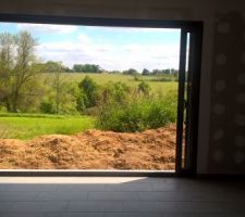 Carrelage pièce de vie.