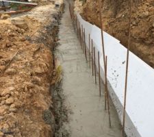 Semelle du mur de soutènement