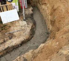 Semelle du mur de soutènement