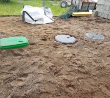 Ré-étalement des terres
Regard pompe de relevage plus haut que la cuve