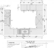 Plan de la cuisine sur mesure