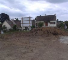 Travaux du lotisseur. une des 1eres vues de notre terrain  :)