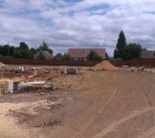 Travaux du lotisseur. viabilisation du lotissement en cours