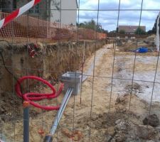 Travaux du lotisseur. viabilisation du lotissement en cours