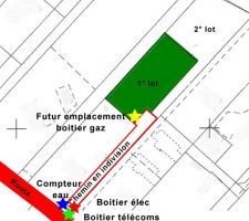 Emplacement coffrets et compteurs