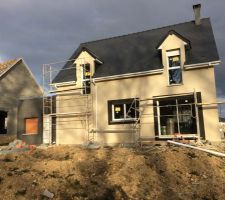 Enduit de fa&ccedil;ade quasiment termin&eacute;