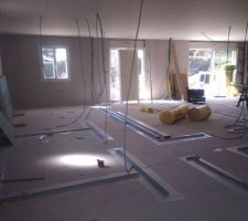 Mise en place des rails. La maison prend forme.