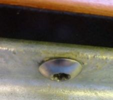 Balcon façade Ouest, étape 1 : pose des lambourdes
vis en inox