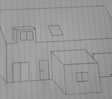 Loin d'etre dou&eacute;e en dessin, mais voila grossierement a quoi devrais ressembler notre maison.