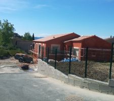 Façade : crépis en cours