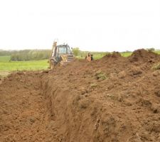 Pr&eacute;paration futur terrasse 4 m de large