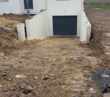 Façonnage de la descente de garage